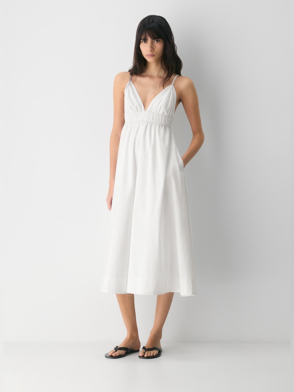 Aritzia Wilfred Encourage Poplin Cami Dress